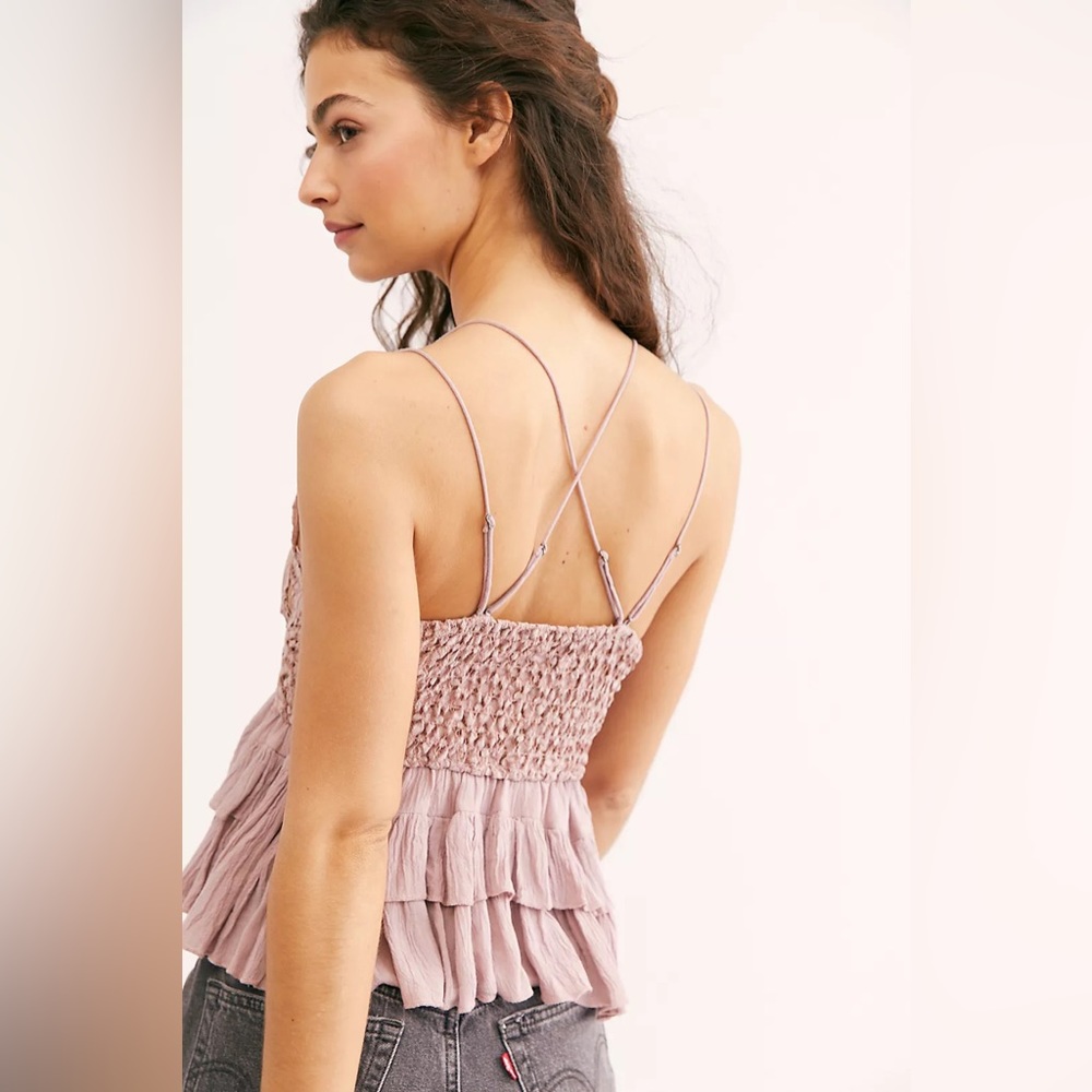 NWT Free People Adella Cami Dusty Mauve - Picture 3 of 4